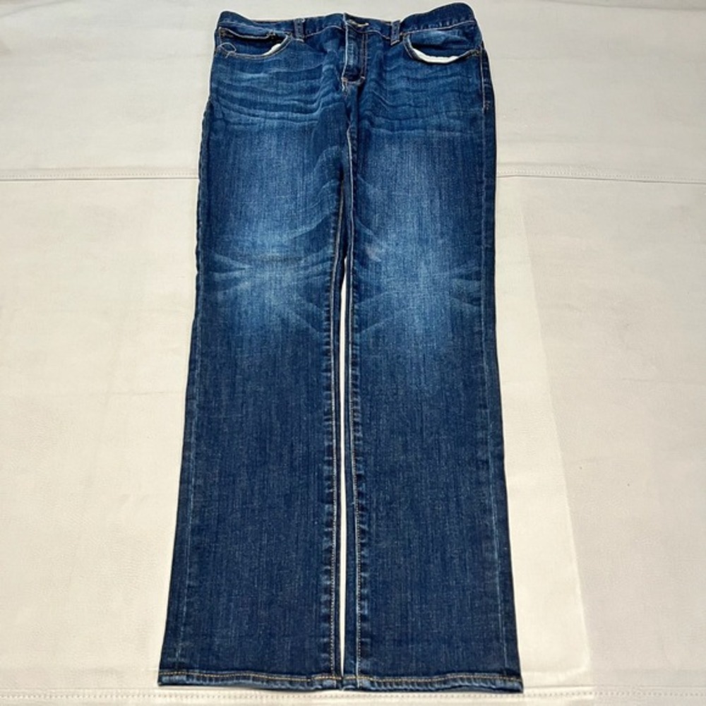 J.‎ Crew The Drigg Denim Jean Men 33x32 Blue Straight Leg Dark Wash Stretch-3208